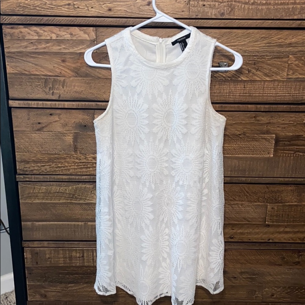 White Eyelet Mini Dress